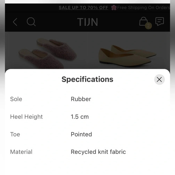 TIJN Zabby Knit Ballet Flat - Picture 7 of 12